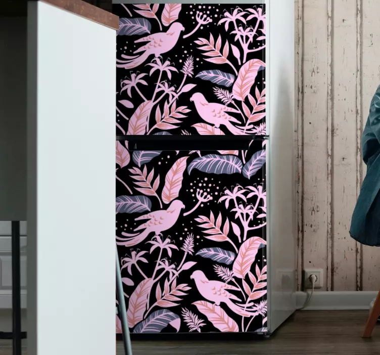 冰箱贴纸热带鸟概念 - TenStickers