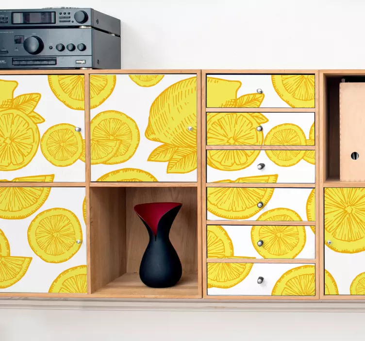 动物贴画柠檬片图案 - TenStickers