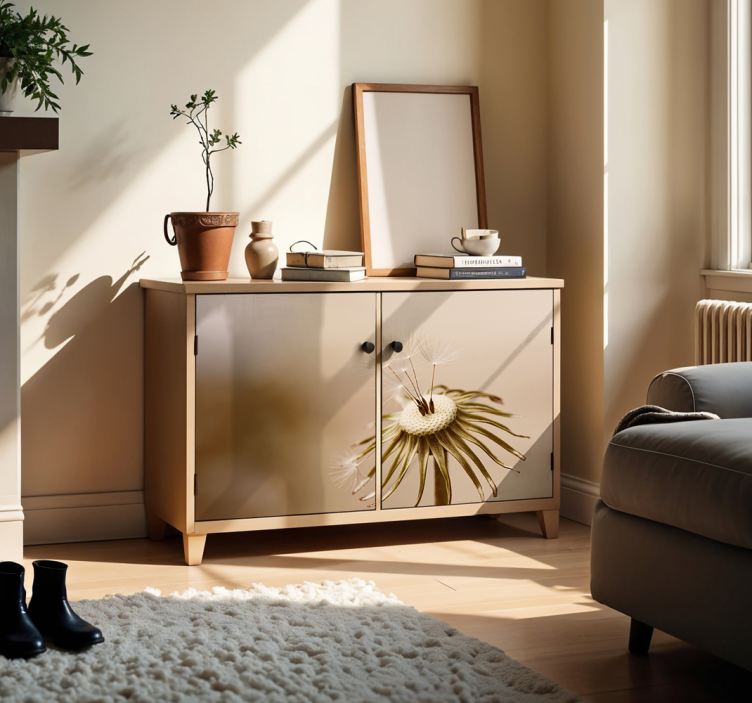 家具贴纸 米色蒲公英 - TenStickers