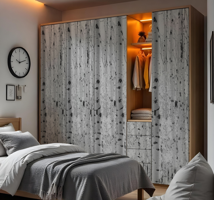 家具贴纸黑白树木设计 - TenStickers