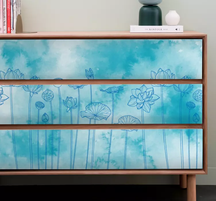 家具贴纸优雅花卉灵感设计 - TenStickers