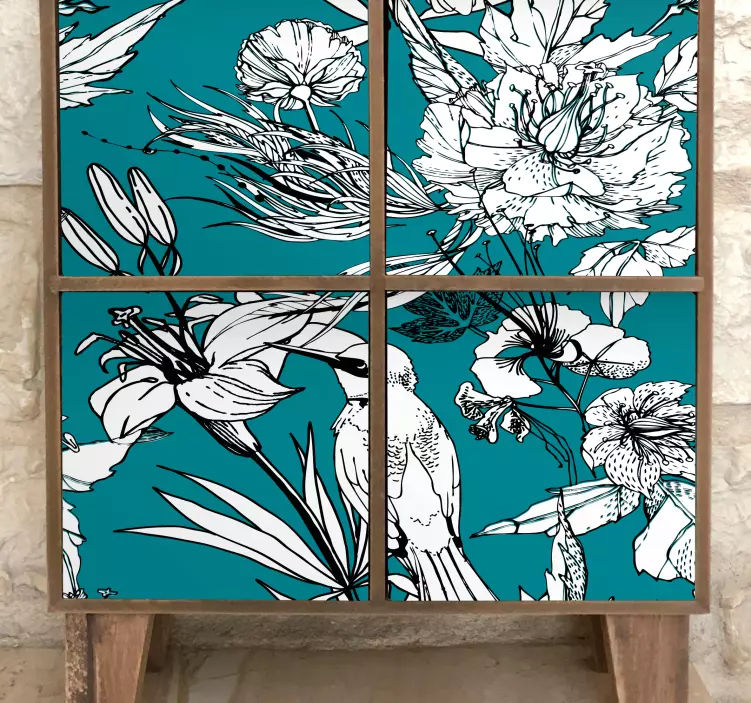 家具贴纸，花鸟图案设计 - TenStickers