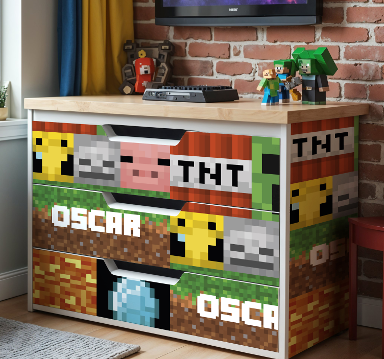 家具贴纸 游戏几何图案 - TenStickers