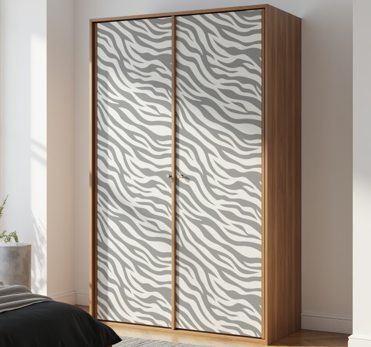 家具贴纸 灰色斑马 - TenStickers