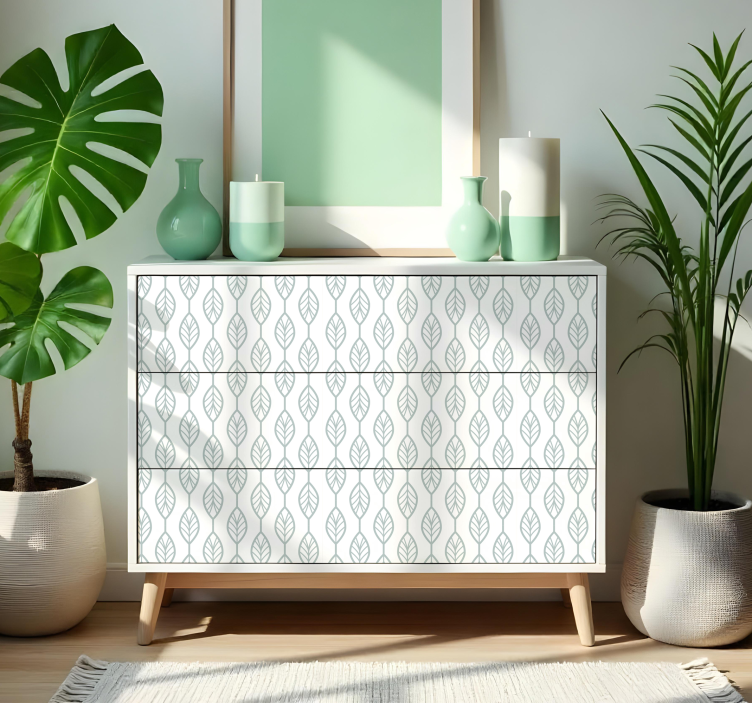 家具贴纸轮廓叶子设计 - TenStickers