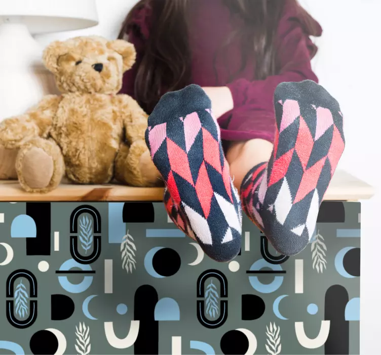 家具贴纸图案灰色设计 - TenStickers