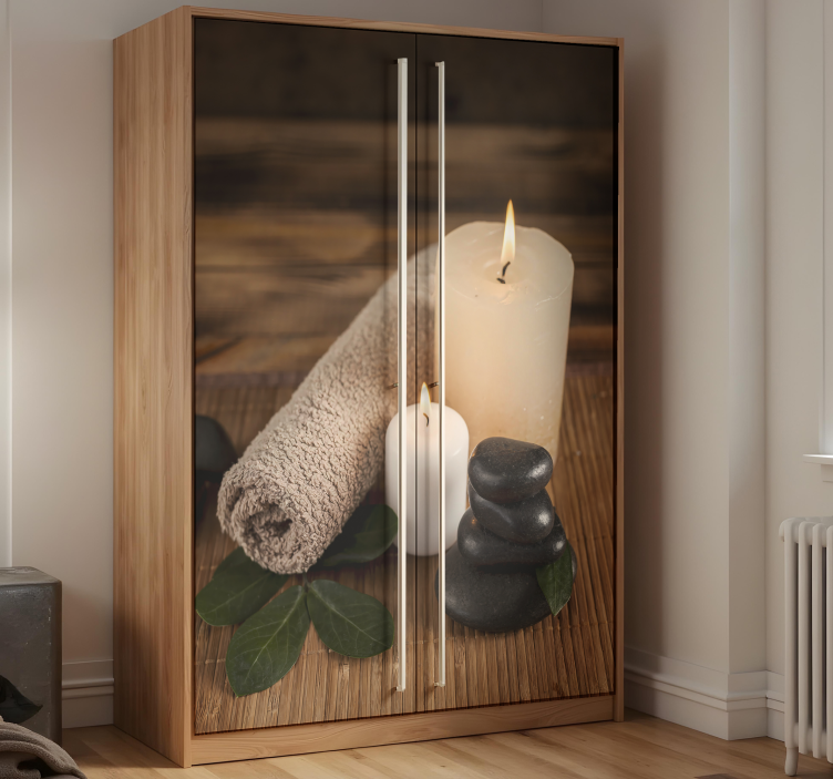 家具贴纸 宁静的浴室场景 - TenStickers