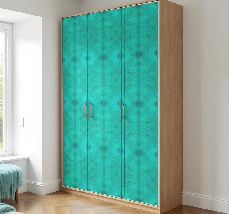 家具贴纸 绿松石纹理图案 - TenStickers