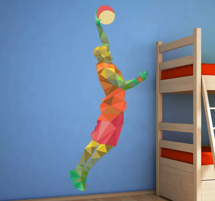 几何篮球运动员贴纸 - TenStickers