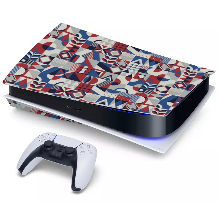 几何形状马赛克ps5贴纸 - TenStickers