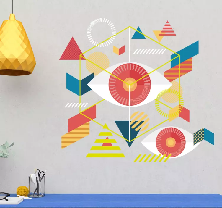 贴纸 形状墙贴 几何眼睛图案 - TenStickers