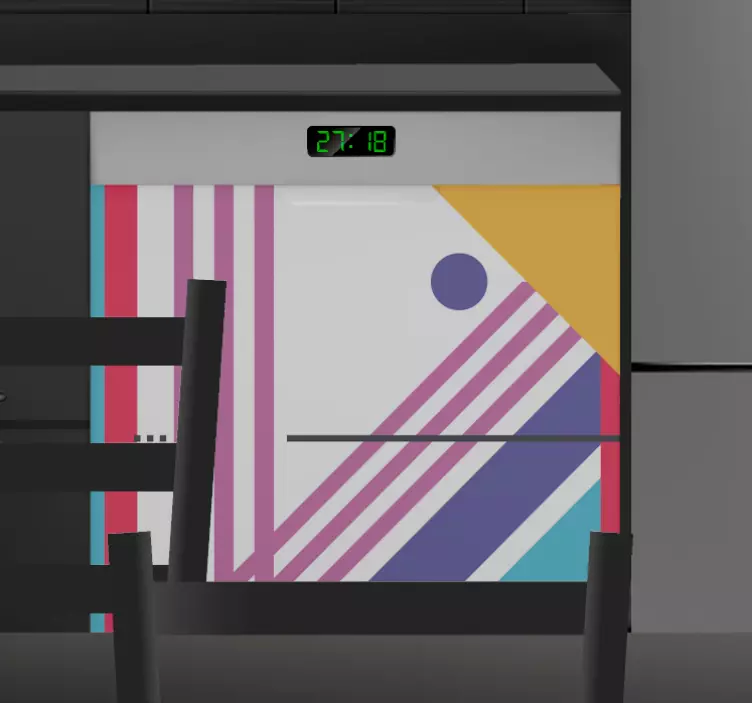 几何抽象家电贴纸 - TenStickers