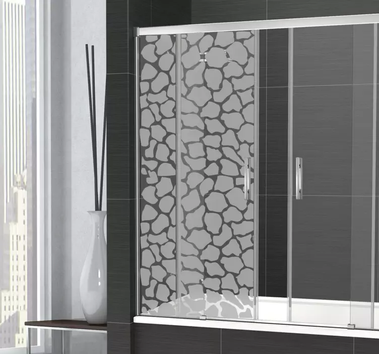 长颈鹿图案淋浴贴纸 - TenStickers