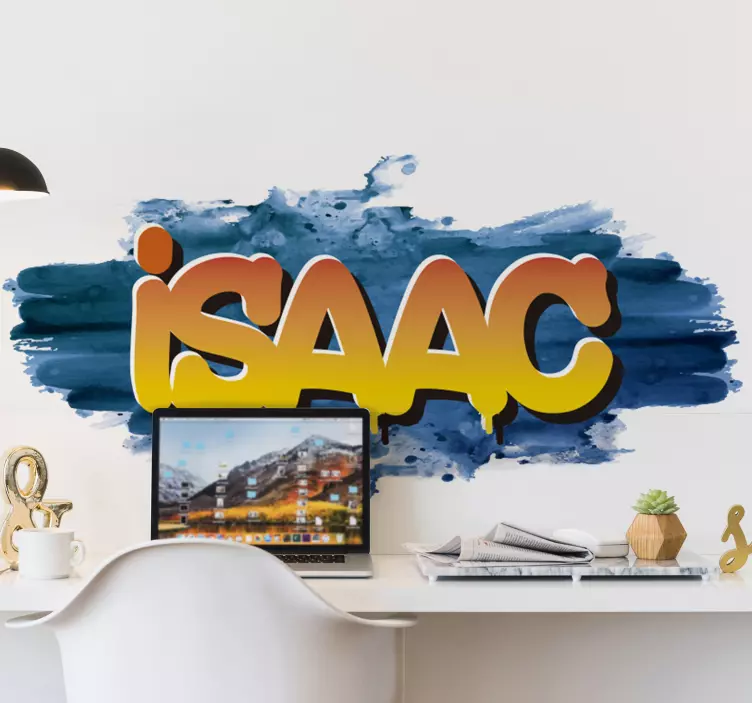 涂鸦名称水彩城市贴纸 - TenStickers