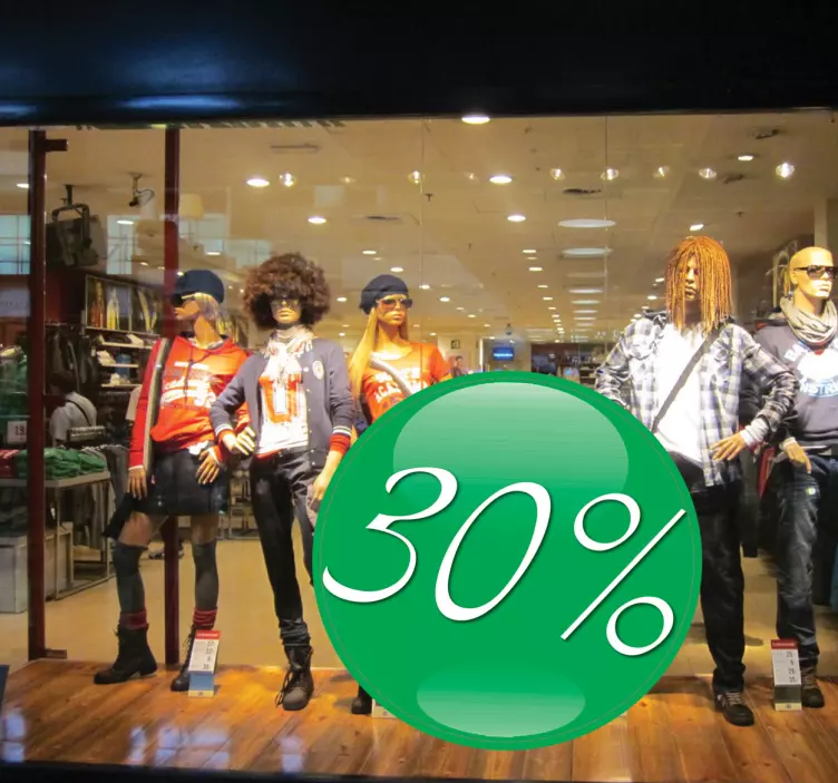 绿球销售窗口贴纸 - TenStickers