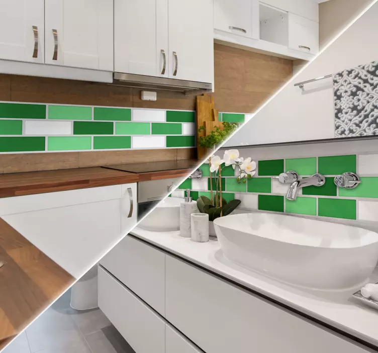 绿色瓷砖贴纸 - TenStickers