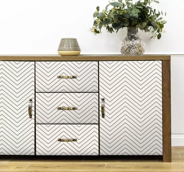 灰色线条家具贴纸 - TenStickers