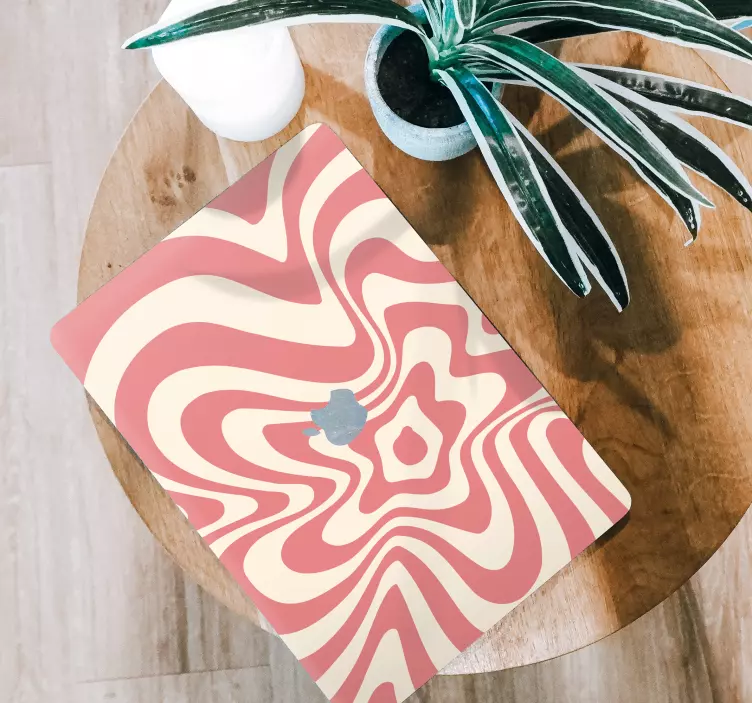 时髦的波浪抽象墙贴花 - TenStickers