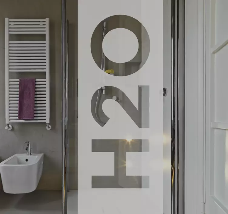 H2o装饰淋浴贴纸 - TenStickers