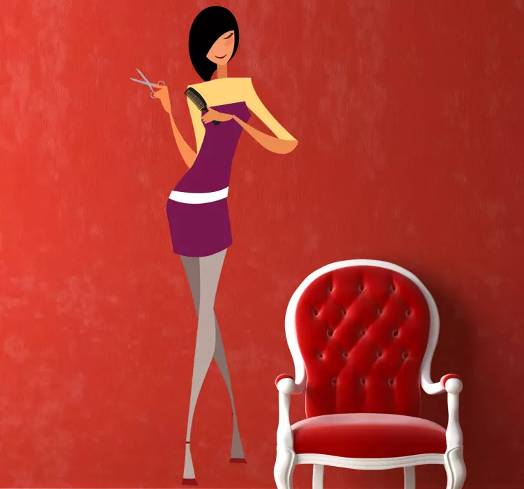 美发师墙贴 - TenStickers