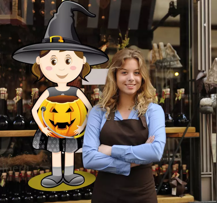 万圣节女孩贴纸 - TenStickers