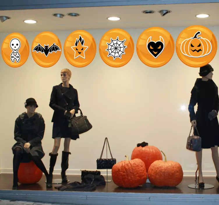 万圣节圆形贴纸 - TenStickers