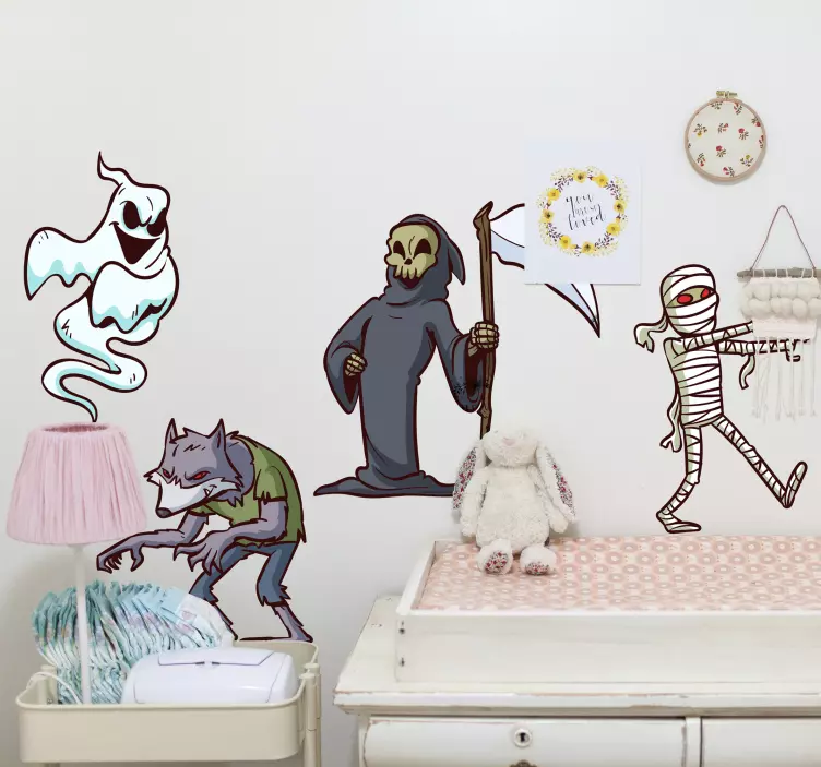 动物贴画 诡异角色合集 - TenStickers