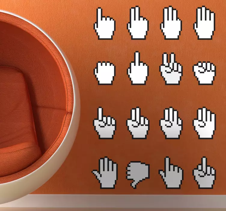 手形光标贴花集合 - TenStickers