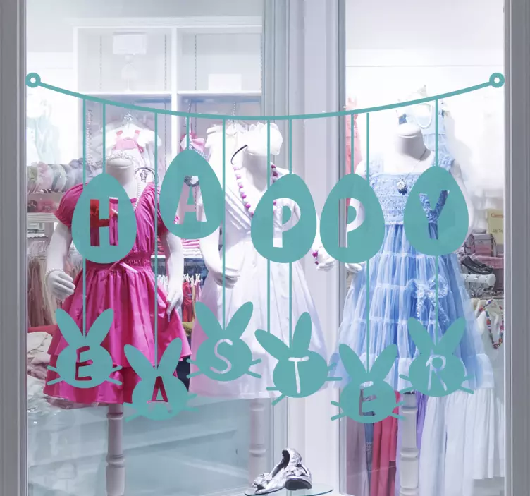 悬挂复活节快乐贴纸 - TenStickers