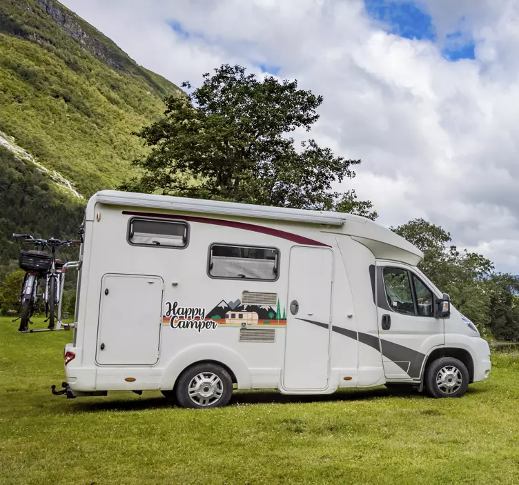 快乐露营车贴纸 - TenStickers