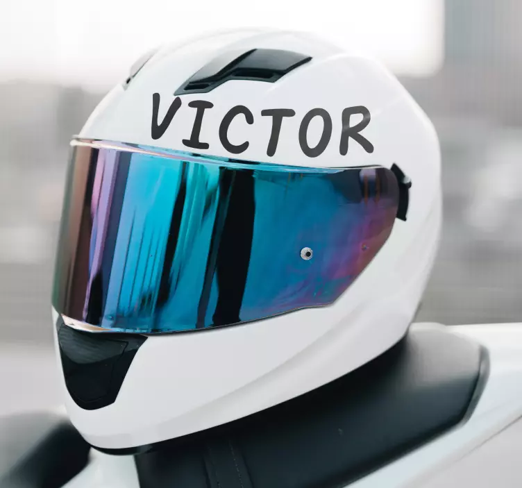 摩托车贴纸 头盔名称 - TenStickers