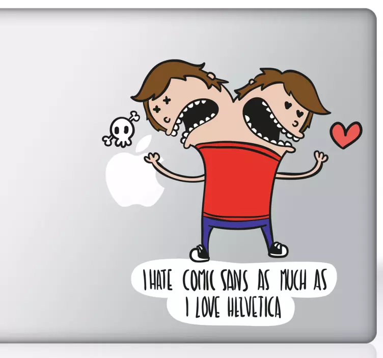 Helvetica笔记本电脑贴纸 - TenStickers