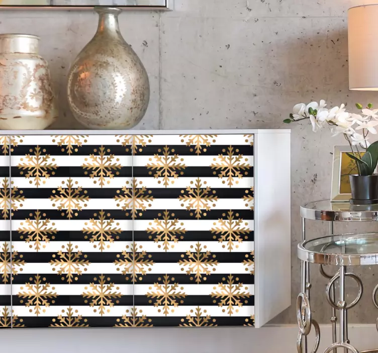 贴纸 节日和节日墙贴 优雅雪花图案 - TenStickers