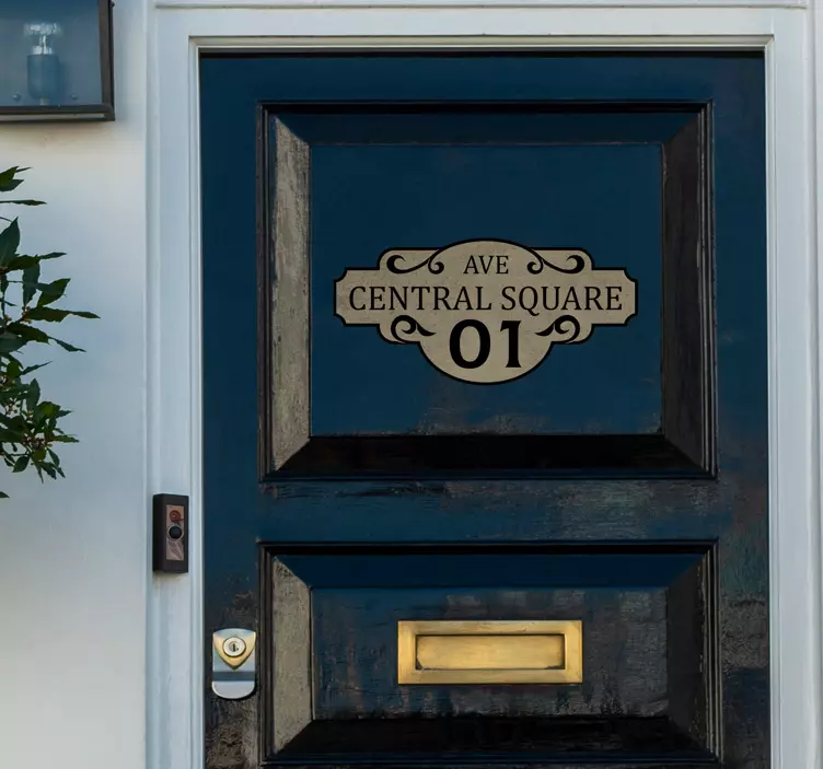 门牌号玻璃门贴 - TenStickers