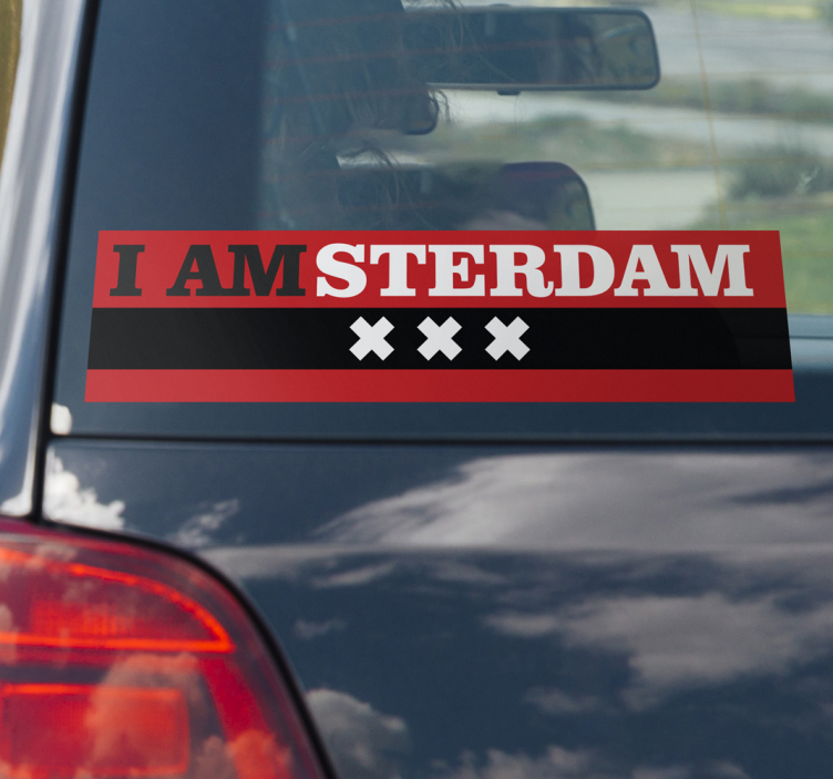 保险杠贴纸 i amsterdam - TenStickers