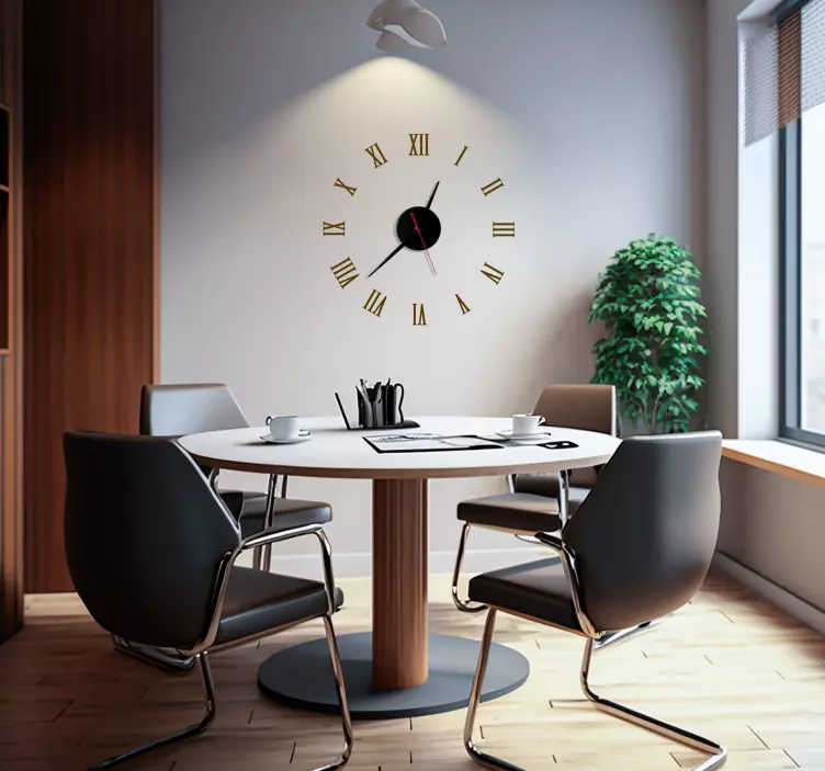 时钟贴纸 经典罗马数字：I＝1，V＝5，X＝10，L＝50，C＝100，D＝500，M＝1000I＝1：I等于1  V＝5：V等于 - TenStickers