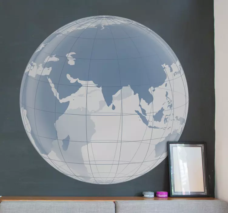 印度地图半透明墙贴 - TenStickers