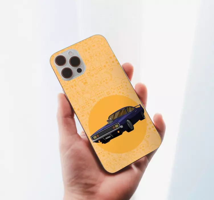 Iphone贴纸紫色肌肉车 - TenStickers