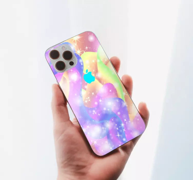 Iphone贴纸闪耀色彩波浪 - TenStickers