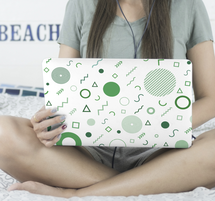 笔记本电脑皮肤的不规则孟菲斯形式 - TenStickers