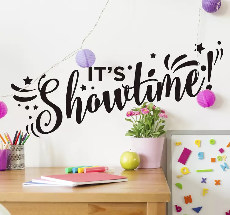 放映时间文字贴纸 - TenStickers