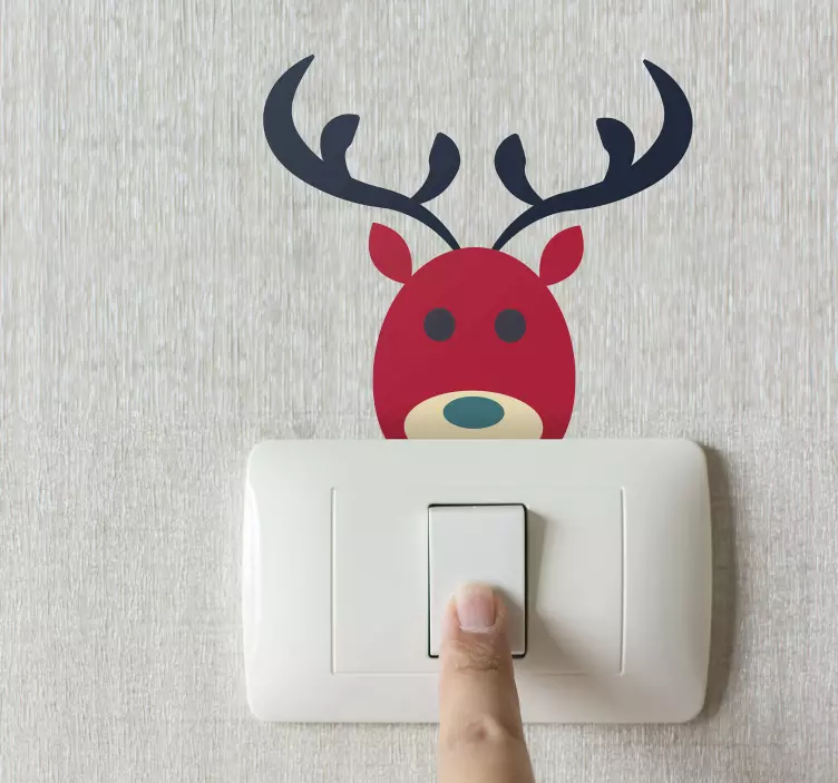 欢乐和驯鹿圣诞节贴纸 - TenStickers