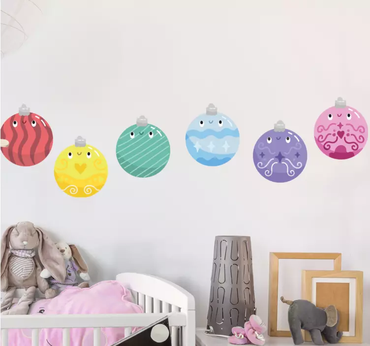 儿童球饰品套装圣诞贴纸 - TenStickers