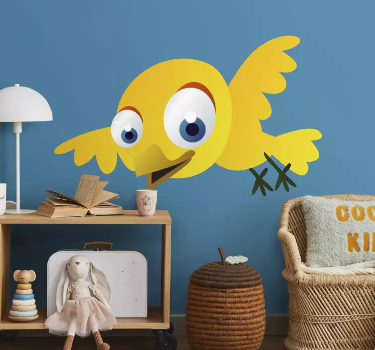孩子们黄色鸟贴纸 - TenStickers