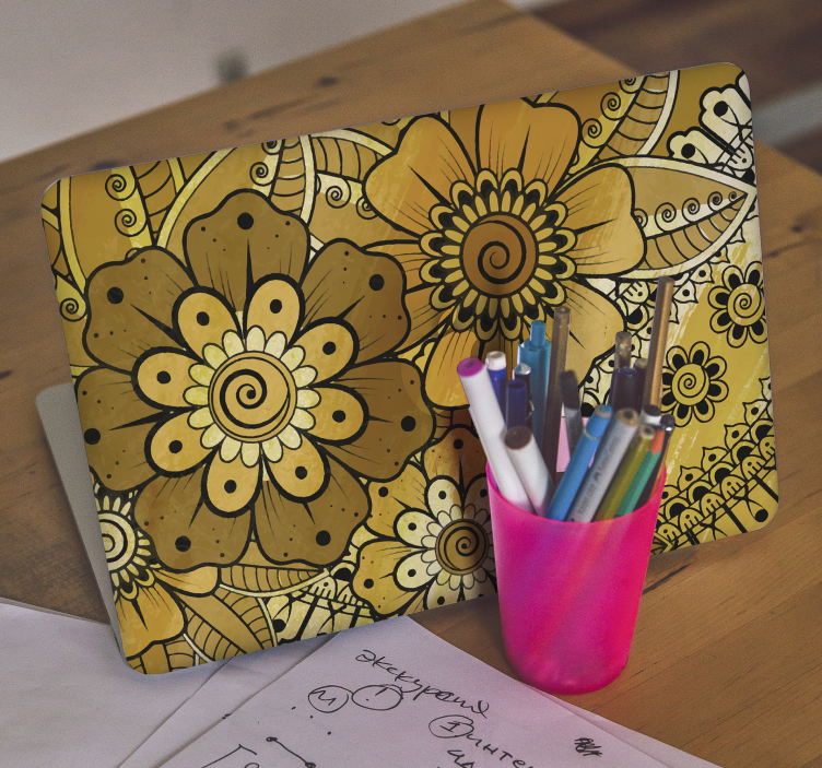 笔记本电脑皮肤明亮植物图案 - TenStickers