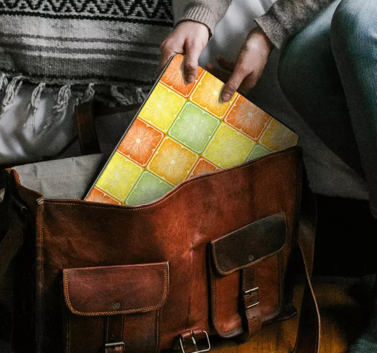 笔记本电脑皮肤柑橘图案瓷砖 - TenStickers