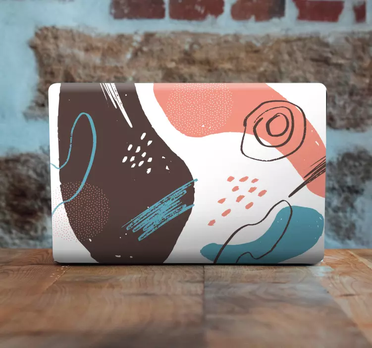 笔记本电脑皮肤 色彩缤纷的抽象形状 - TenStickers