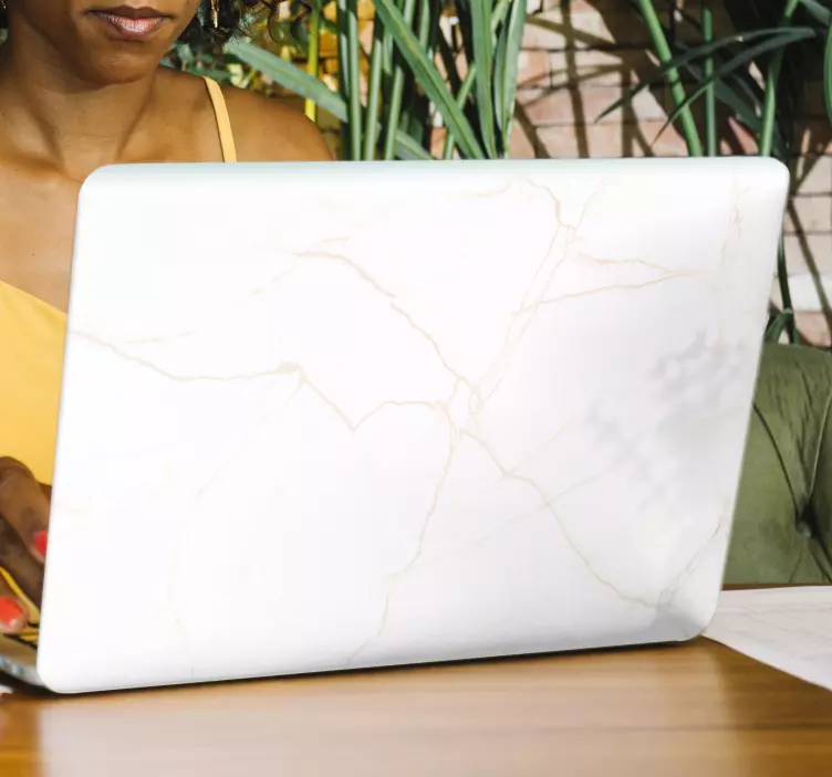 笔记本电脑皮肤 优雅的大理石饰面 - TenStickers