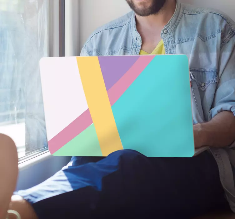 笔记本电脑皮肤几何色块 - TenStickers