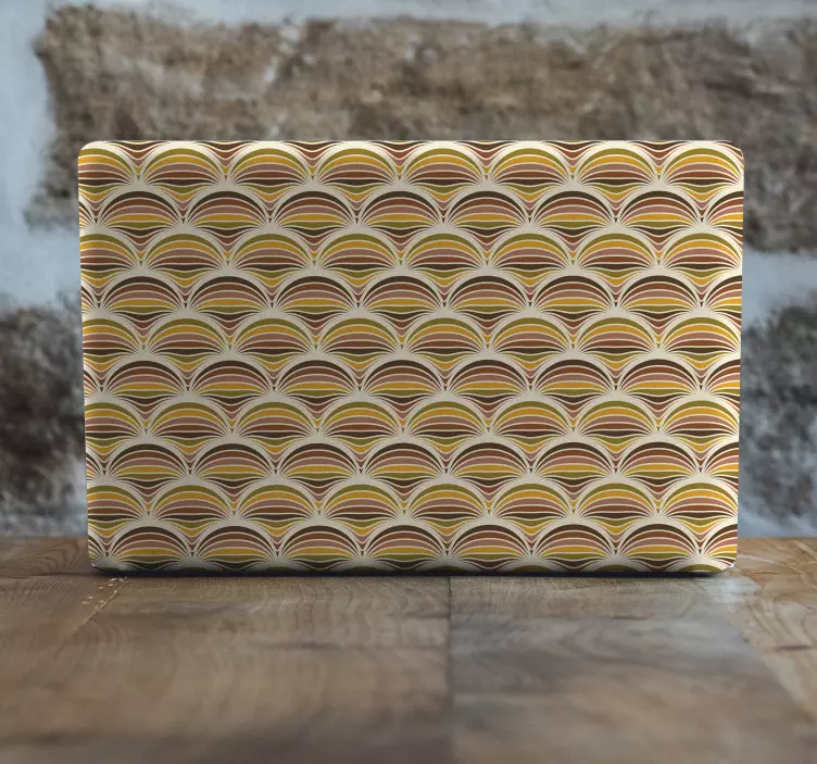 笔记本电脑皮肤 复古波浪纹 - TenStickers